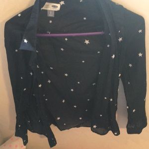 Blue star button down